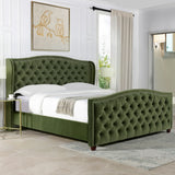 Marcella - Upholstered Shelter Headboard Bed Set - Furniture Home Direct
