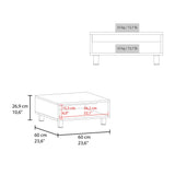 Coffee Table 1 Shelf, 4 Legs - Black - Furniture Home Direct
