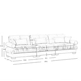 Modern Velvet Sofa With Bolstered Armrests And Pillows - Furniture Home Direct
