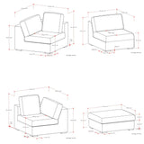 Jasmine Sofa and Ottoman - Off White - Furniture Home Direct
