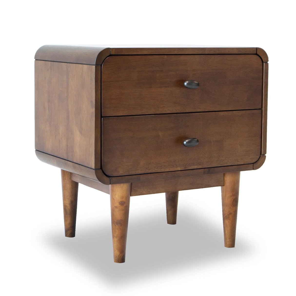 Alexa - Mid-Century Modern Style Night Stand - Brown - Furniture Home Direct