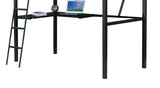 Senon - Twin Loft Bed With Desk - Black / Silver - Furniture Home Direct