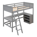 Loft Bed With Shelves With Desk - Furniture Home Direct
