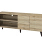 Amidon - TV Stand, With 2 Storage Shelves And 1 Cabinet - Furniture Home Direct