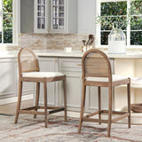 Panama - Curved Back Cane Counter Stool (Set of 2) - Furniture Home Direct