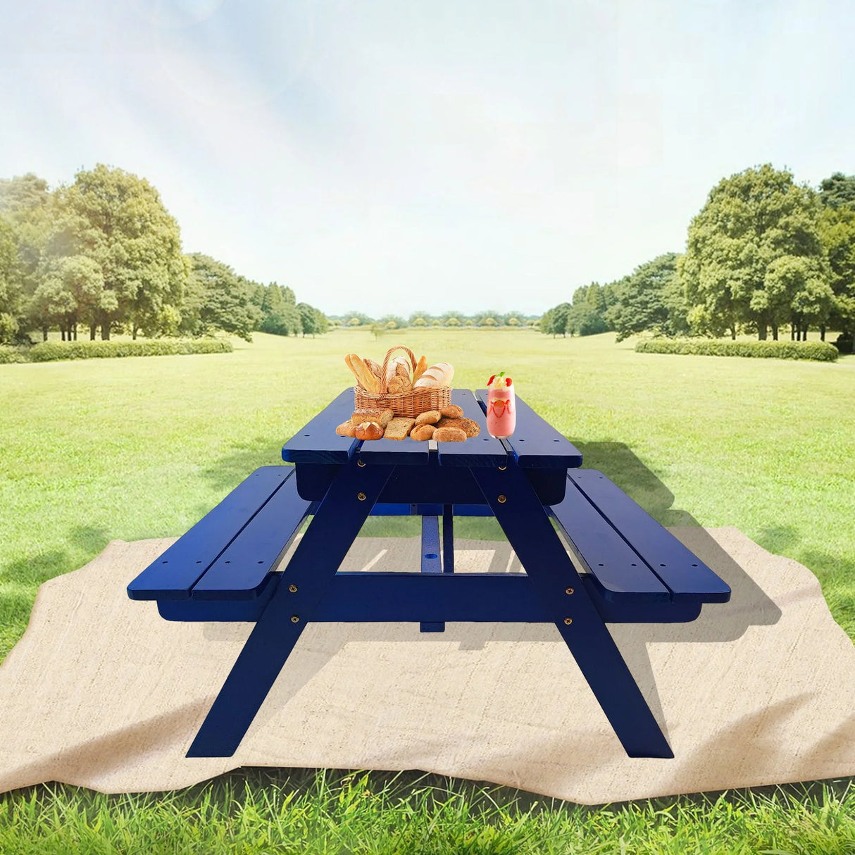 Durable Solid Wood Children's Dining Table And Chairs Set, Multi-Functional - Furniture Home Direct