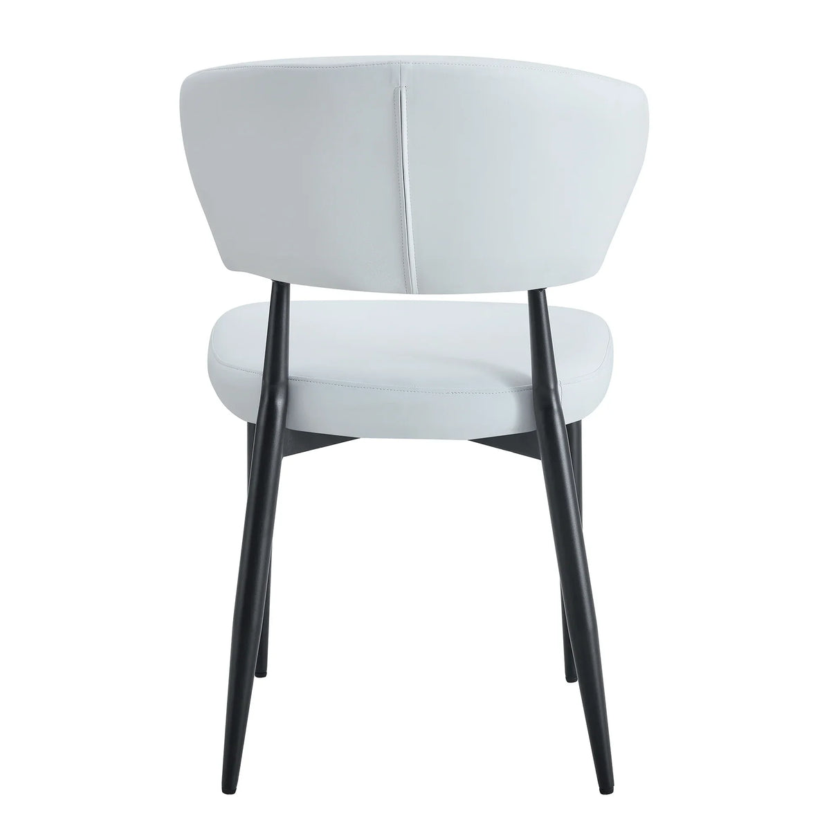 Dining Chairs Set Of 4 Modern Upholstered Metal Legs White - Furniture Home Direct