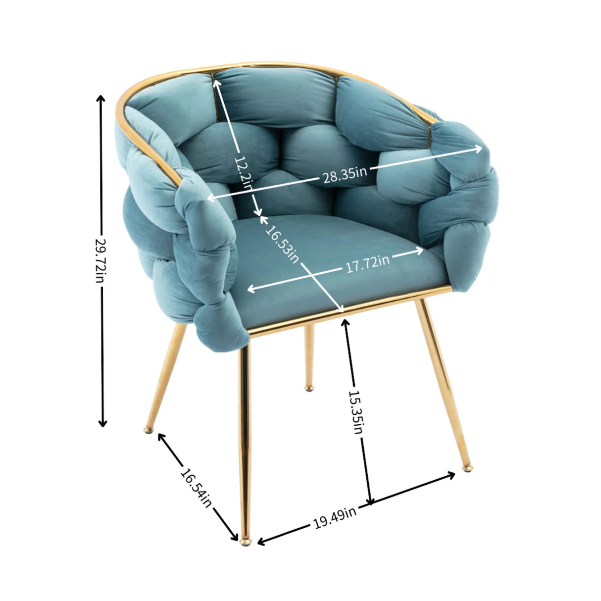 Luxury Modern Simple Leisure Velvet Single Sofa Chair Bedroom Lazy Person Household Dresser Stool Manicure Table Back Chair - Furniture Home Direct