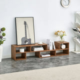 Cube TV Stand With Open Storage And 2 Shelves - Furniture Home Direct