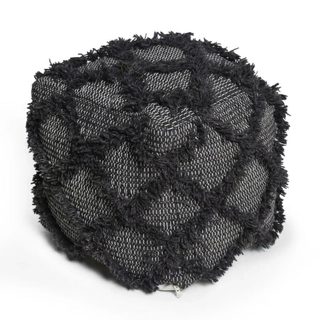 Jumanji - Handcrafted Wool And Cotton Pouf - Brown - Furniture Home Direct