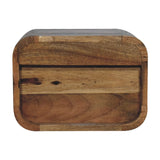 Floating Open Curve Nightstand - Oak - Furniture Home Direct