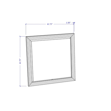 Moon - Smooth Mirror With LED - White - Furniture Home Direct
