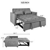 3 In 1 Pull Out Couch Convertible Sofa Bed With Reclining Backrest - Furniture Home Direct