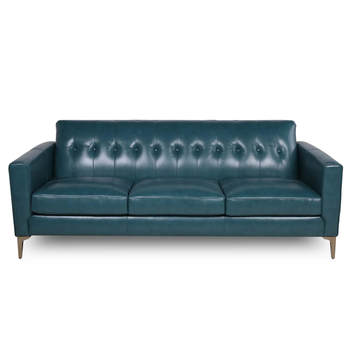 Mid-Century Tufted Leather Sofa - Furniture Home Direct