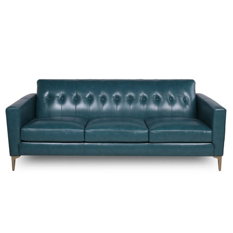 Mid-Century Tufted Leather Sofa - Furniture Home Direct