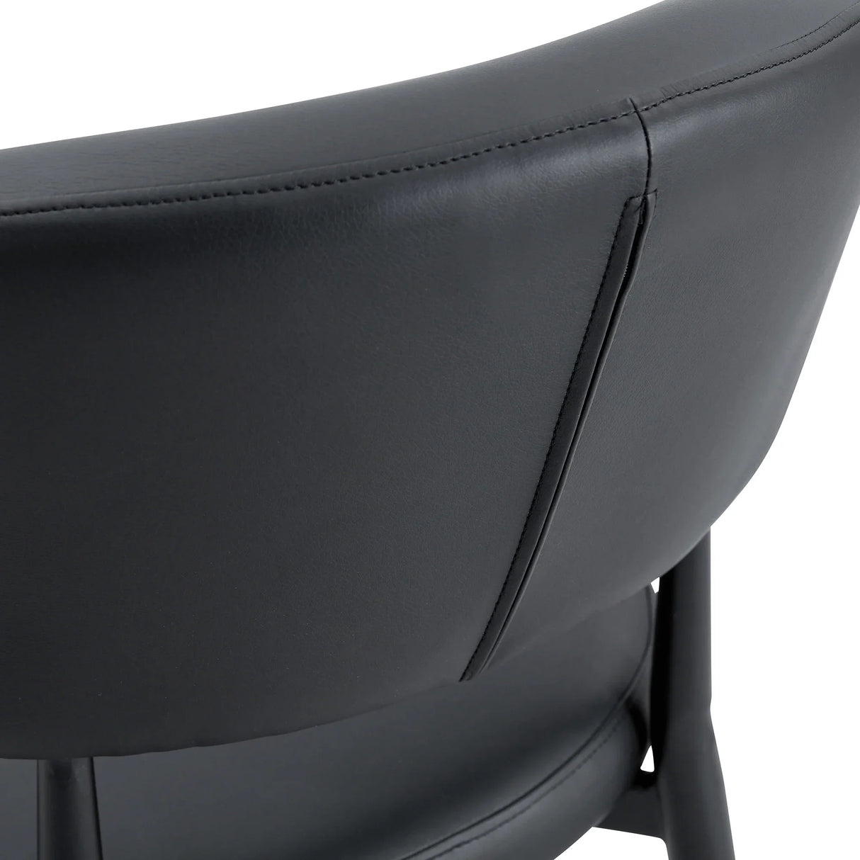 Dining Chairs Set Of 4 Modern PU Leather Metal Legs Black - Furniture Home Direct