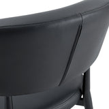Dining Chairs Set Of 4 Modern PU Leather Metal Legs Black - Furniture Home Direct