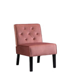 Reese - Living Room Armless Button Tufted Pattern Accent Chair (Set of 2) - Furniture Home Direct