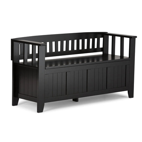 Acadian - Entryway Storage Bench, Handcrafted - Furniture Home Direct
