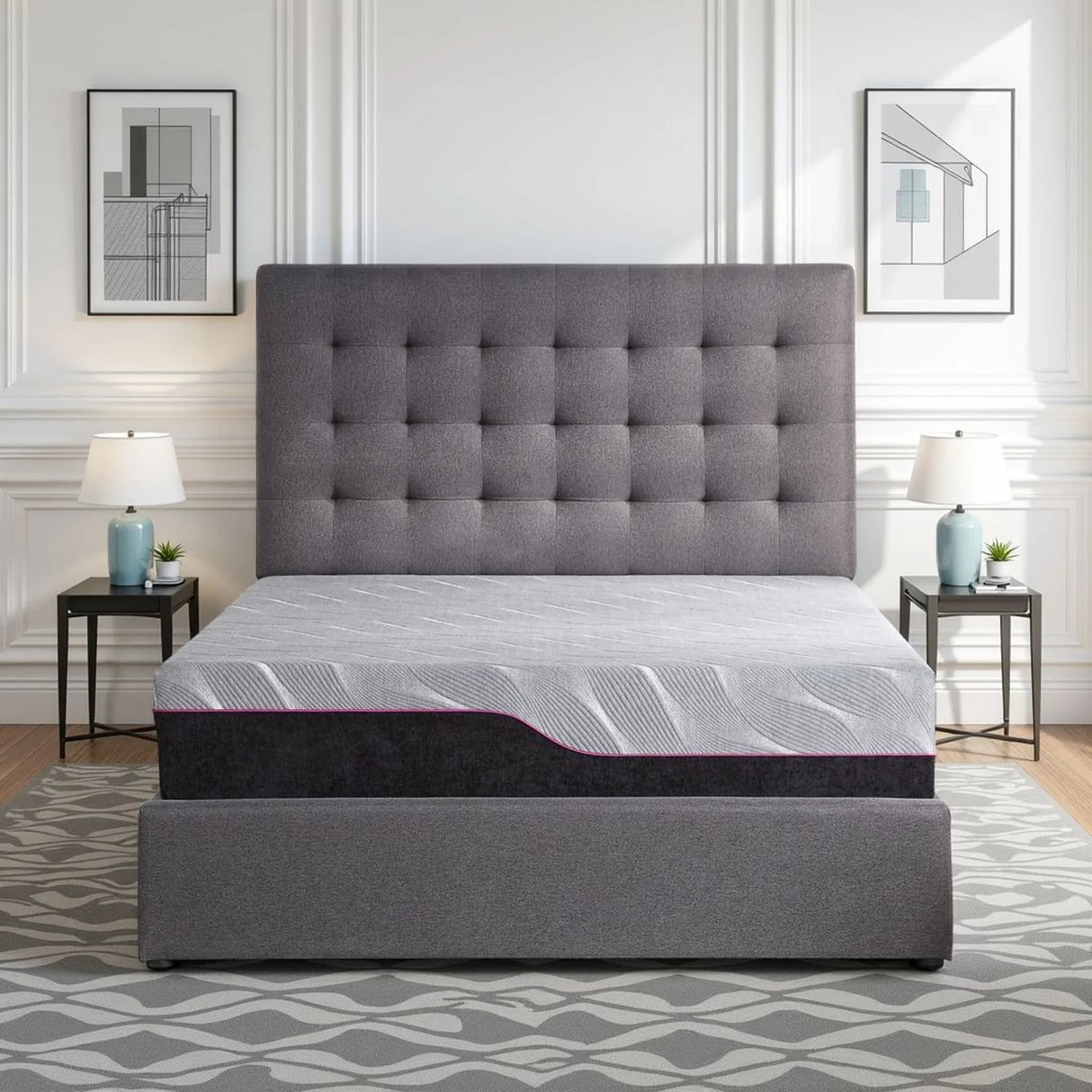 Renew - 11" Cooling Fast Responding Latex Foam Mattress - Gray