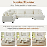 Sectional Sofa U Shaped Oversized With Chaise Beige - Furniture Home Direct