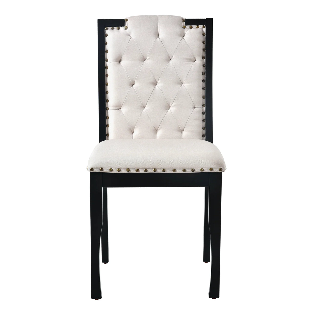 Dining Set With Tufted High Back Chairs And Bench Black - Furniture Home Direct