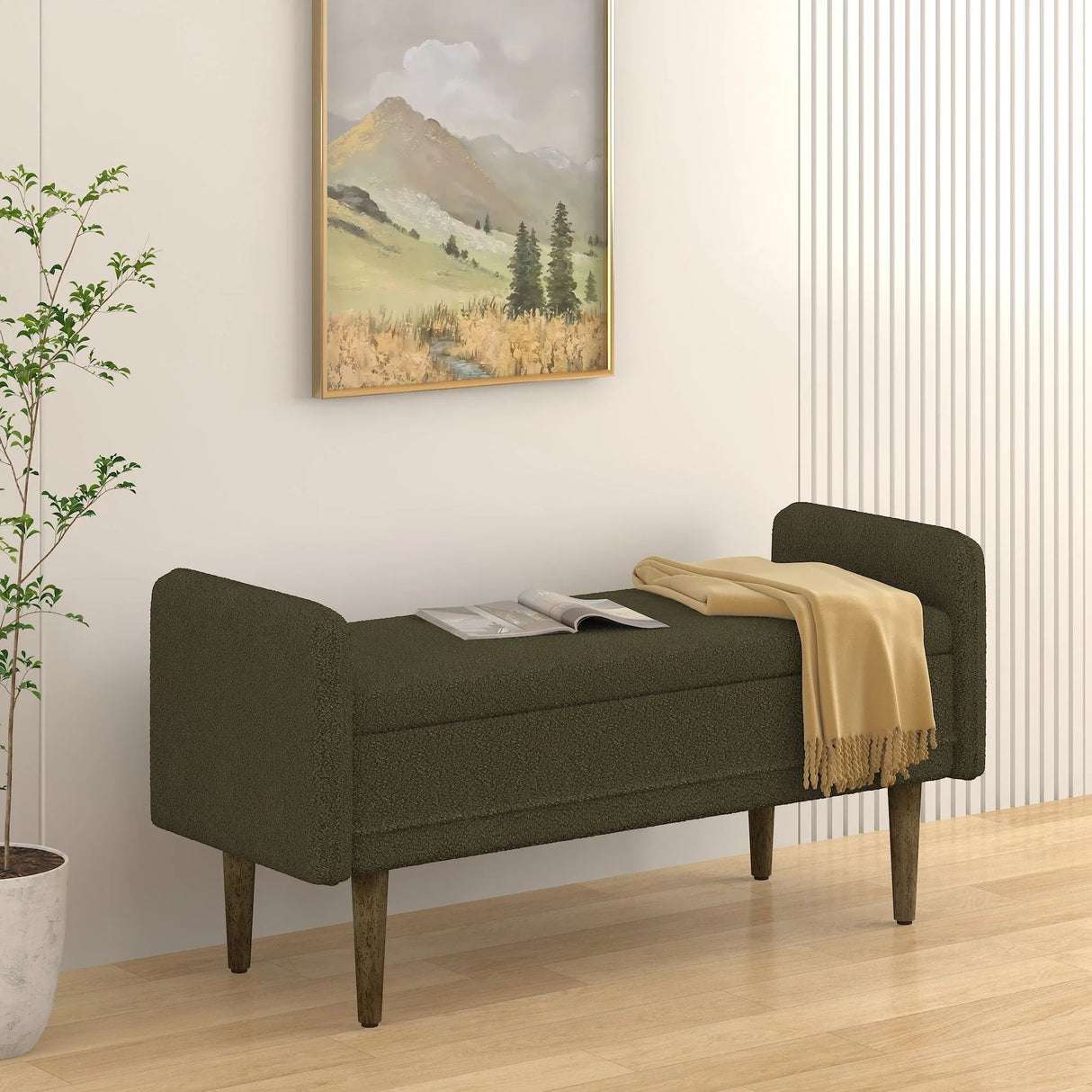 Teddy Velvet Storage Stool With Storage Space For Apartments - Furniture Home Direct