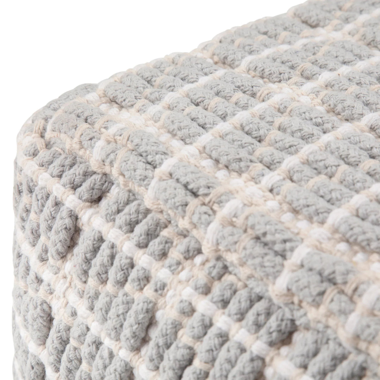 Noreen - Upholstered Square Pouf - Furniture Home Direct