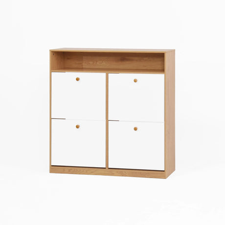 Modern Freestanding Shoe Storage Cabinet With 4 Flip Drawers - Furniture Home Direct