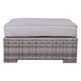 Outdoor 6 Person Wicker Seating Group With Cushions - Gray Mix - Furniture Home Direct