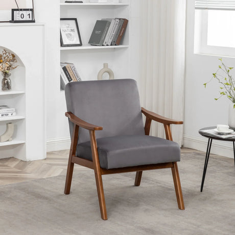 Accent Chair, Classic Mid Century Modern For Extra Seating - Furniture Home Direct