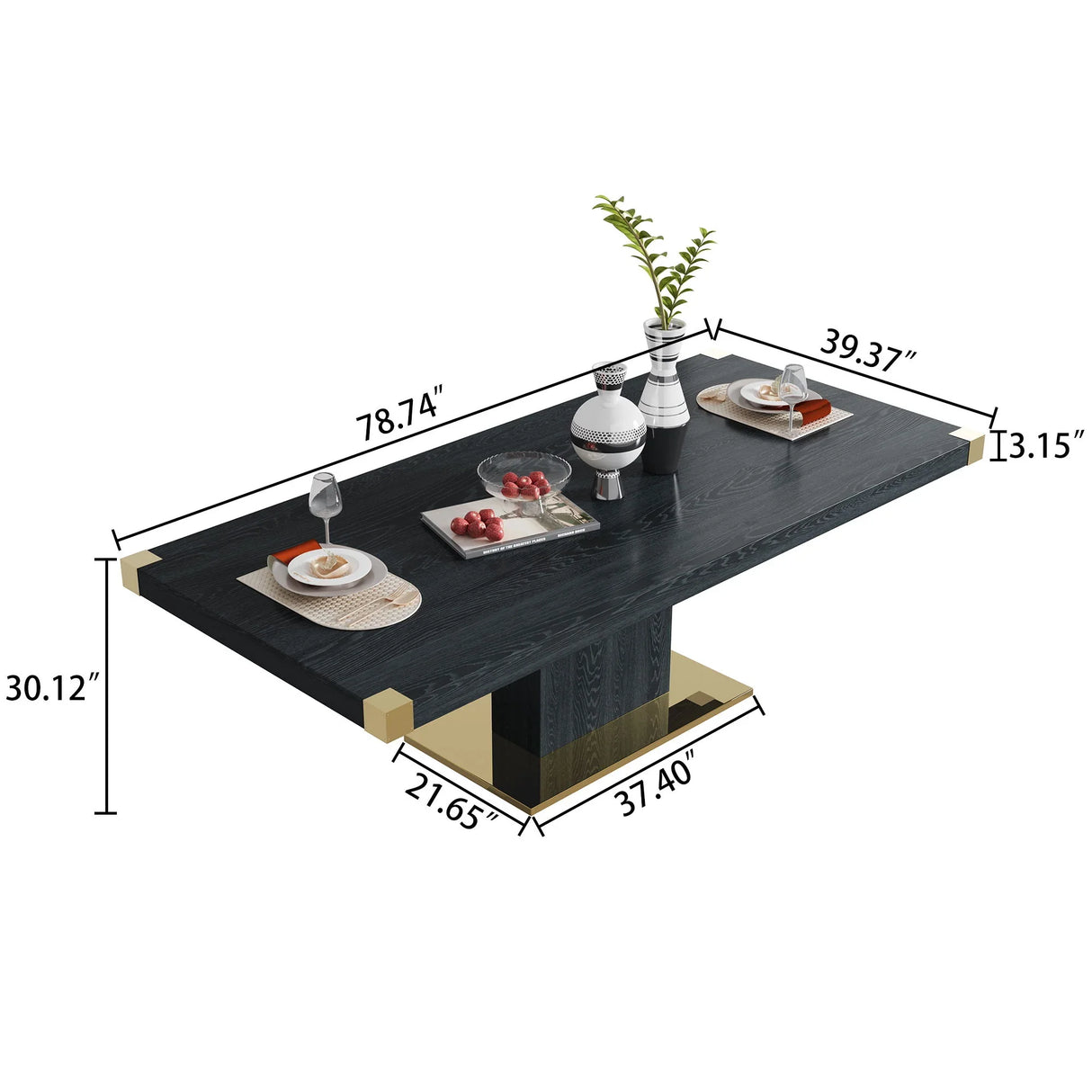 Top Dining Table With Finish Corner - Furniture Home Direct