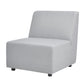 Cleo - Modular Upholstered Deep Seating Patio Armless Chair Axroma Olefin - Furniture Home Direct