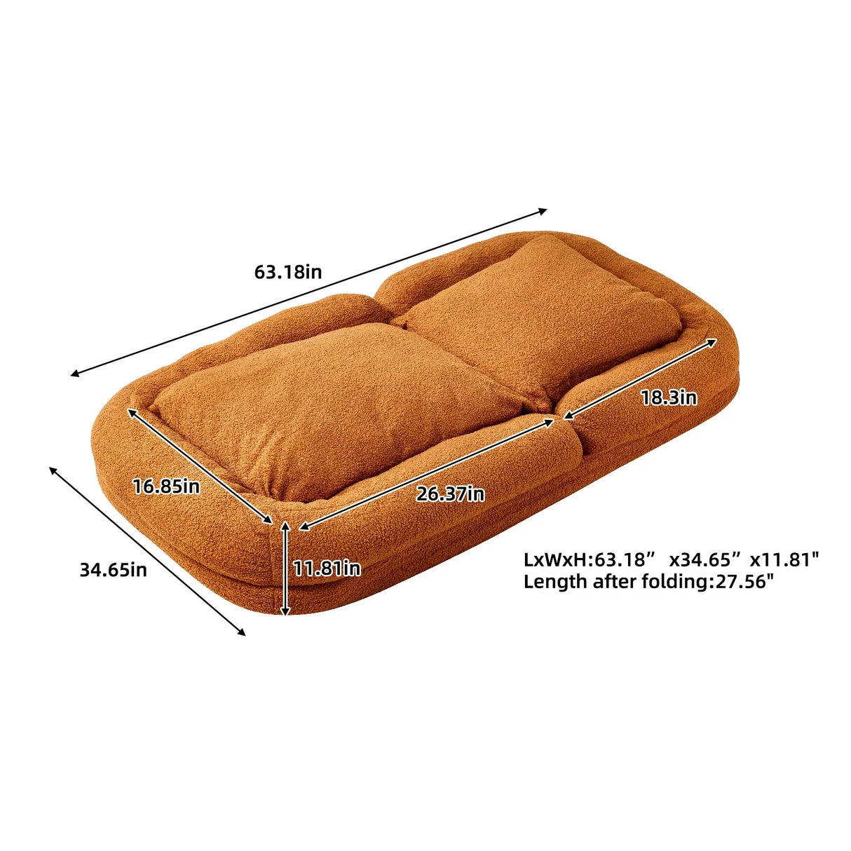 Contemporary Folding Sofa Chair With 5 Adjustable Positions For Gaming, Meditation, And Relaxation - Furniture Home Direct