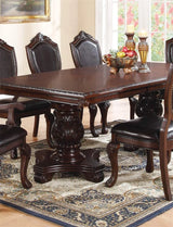 Dining Set Table And 8 Chairs, Traditional Rubberwood Brown - Furniture Home Direct