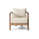 Outdoor Acacia Wood Patio Club Chair, Waterproof Thick Cushion, Deep Seating