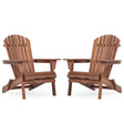 Adirondack Chairs Outdoor Folding Wooden Natural Brown - Furniture Home Direct
