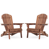 Adirondack Chairs Outdoor Folding Wooden Natural Brown - Furniture Home Direct