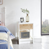 15.75" Rattan End Table With Drawer, Modern Nightstand, Side Table For Living Room, Bedroom - Furniture Home Direct