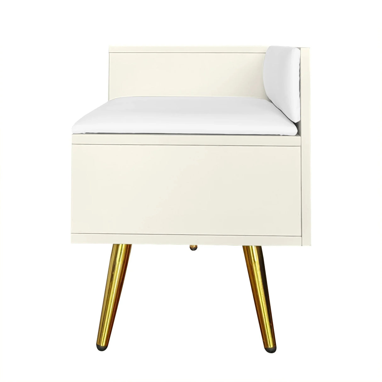 Modern Shoe Storage with Upholstered Cushions - Antique White - Furniture Home Direct
