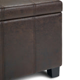 Dover - Storage Ottoman Bench - Distressed Brown - Furniture Home Direct