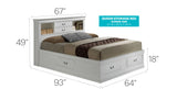 Louis Phillipe - Bookcase Storage Bed - Furniture Home Direct