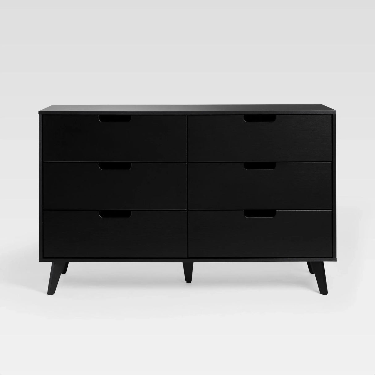Mid-Century Hans 6 Drawer Dresser With Cut-Out Handles - Furniture Home Direct