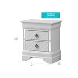 Verona - Accent Nightstand - Silver Champagne - Furniture Home Direct