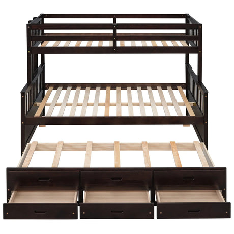 Bunk Bed With Twin Size Trundle And Drawers - Furniture Home Direct