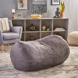 Michael - Modern Cylindrical Suede Bean Bag Chair - Furniture Home Direct