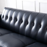 Mid-Century Tufted Leather Sofa - Furniture Home Direct