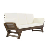 Outdoor Sofa with Adjustable Armrests - Beige - Furniture Home Direct