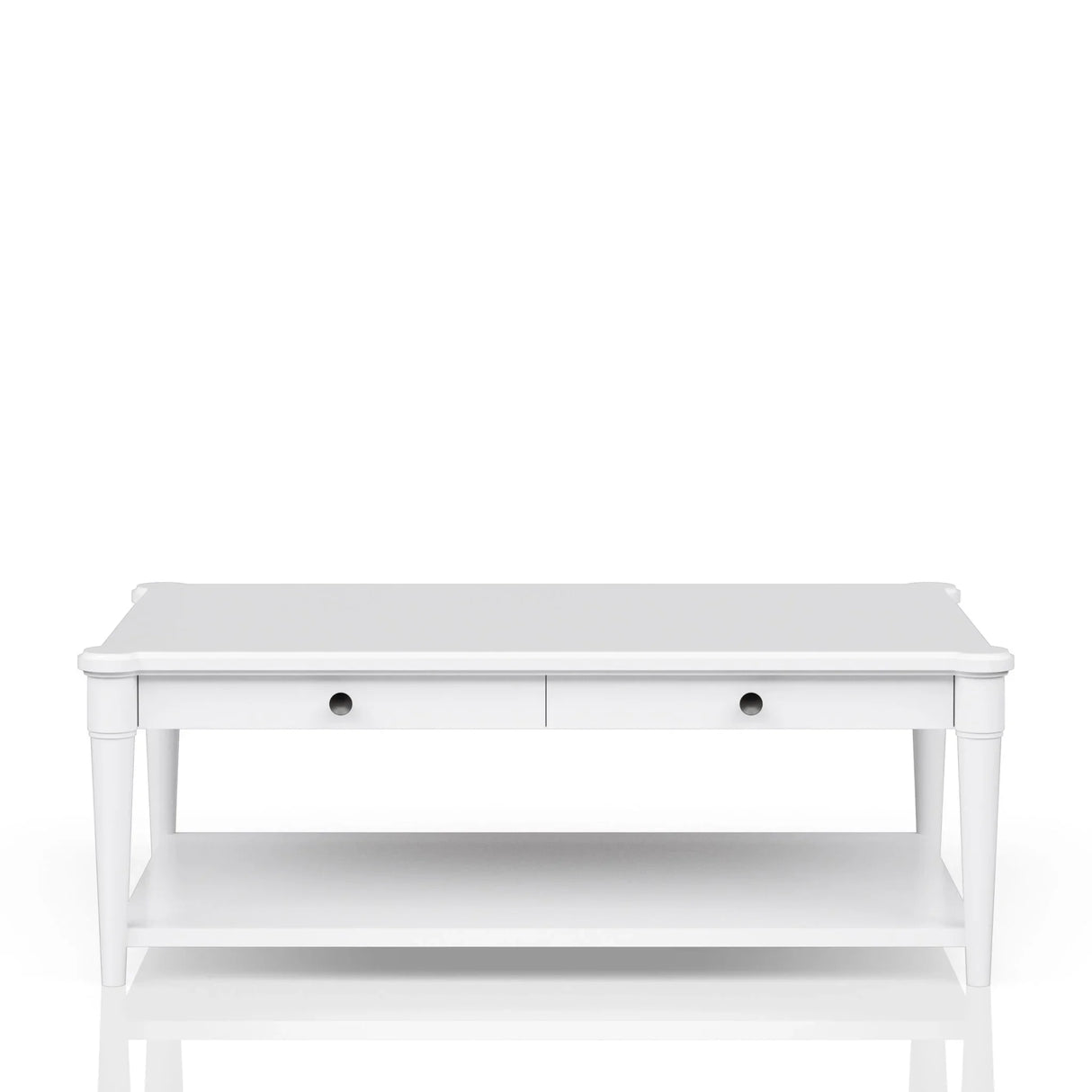 Cocktail Table With Two Storage Drawers And Casters - Furniture Home Direct