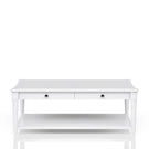 Cocktail Table With Two Storage Drawers And Casters - Furniture Home Direct